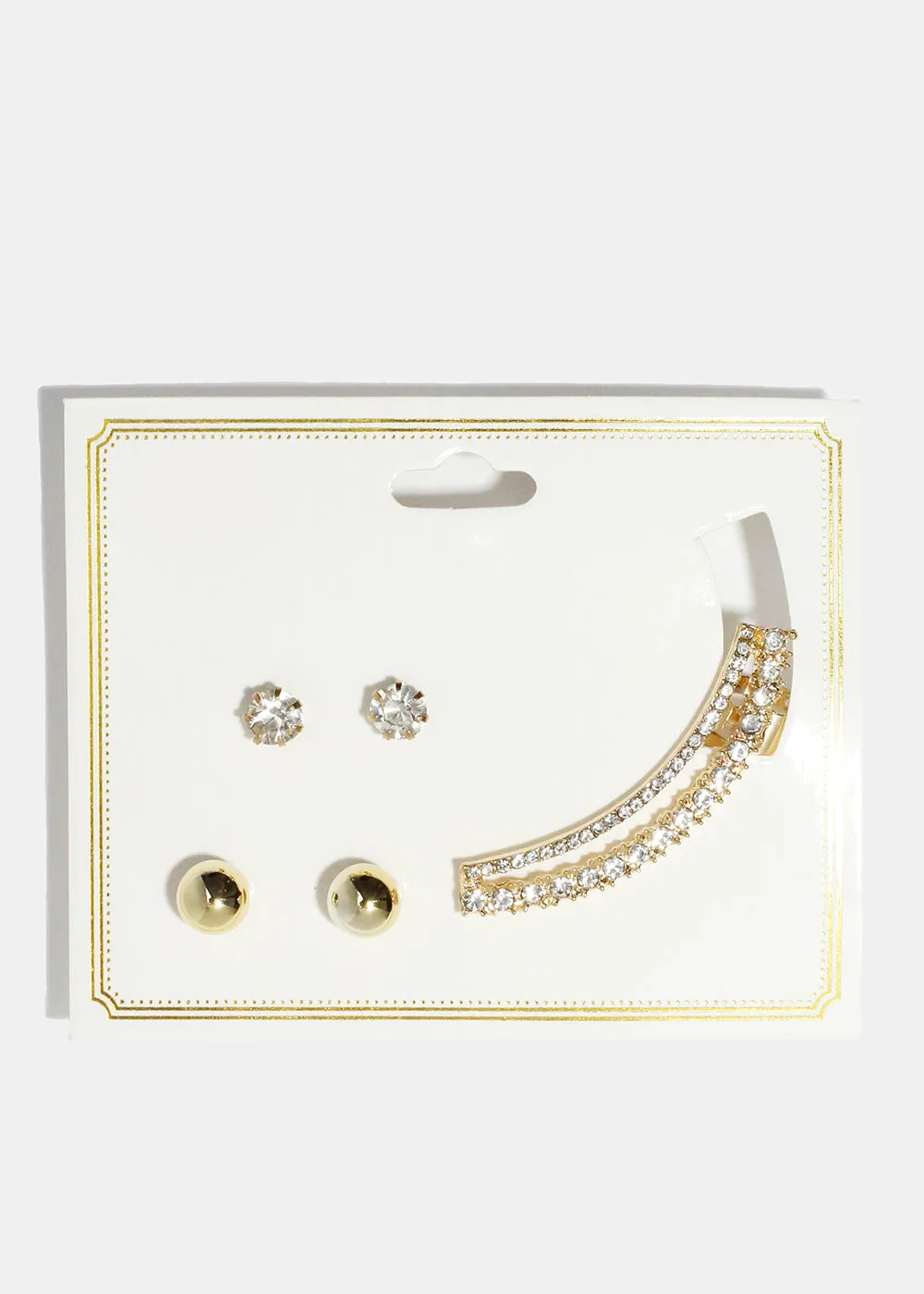 Ear Cuff and Stuff Earring Set