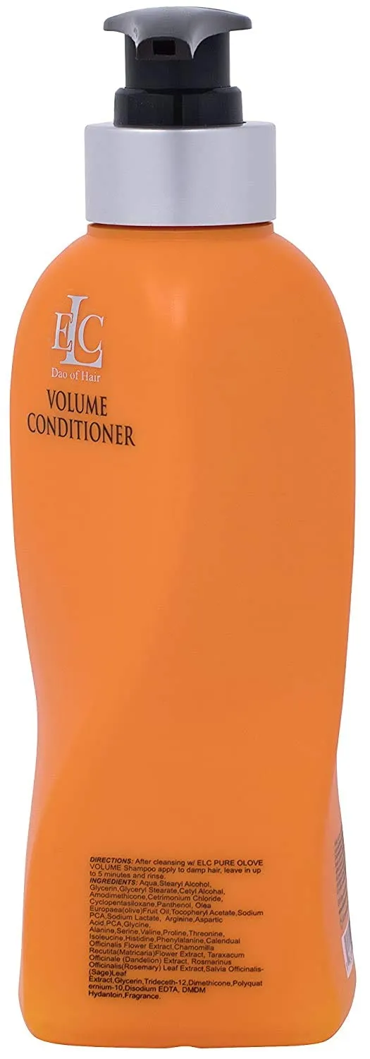 ELC Dao of Hair Pure Olove Volume Shampoo & Conditioner -33.8oz Protecting, Thickening, Bodybuilding, Volumizing, Nourishing, Repairing. For Fine Limp, Thin Hair. Featuring a Gute Bag (3 Piece Bundle)