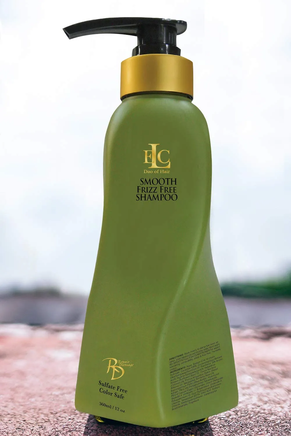 ELC Dao of Hair Smooth Frizz Free Shampoo 34.oz - Sulfate Free, Color Protection, Smoothing, Anti Frizz, Anti Humidity, Moisture & Strengthening Shampoo. Curls or straight, Control Frizz.