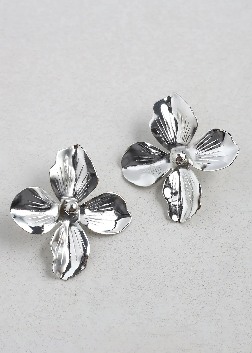 Elegant Floral Clip-On Earrings