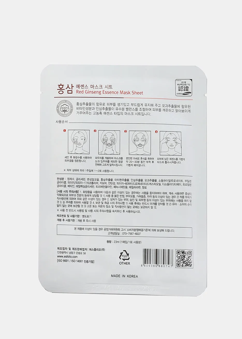 ESFOLIO Essence Mask Sheet - Red Ginseng