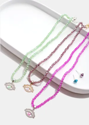 Evil Eye Beaded Necklace