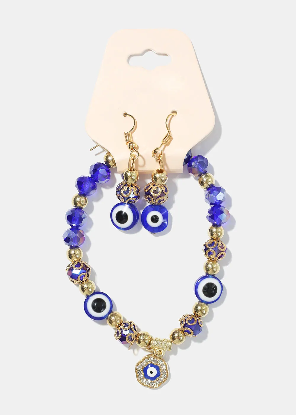 Evil Eye Bracelet & Earring Set