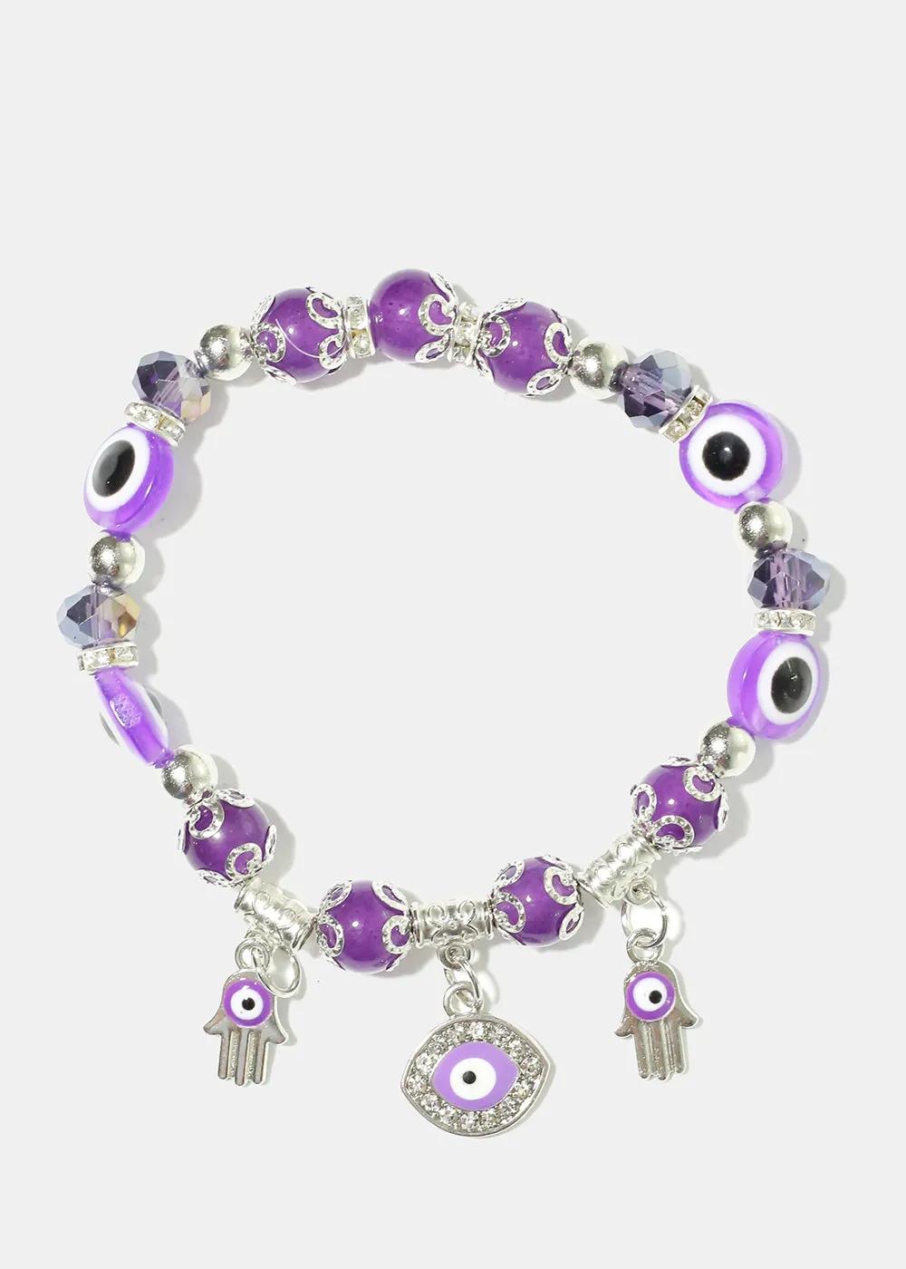 Evil Eye Colorful Bead Bracelet