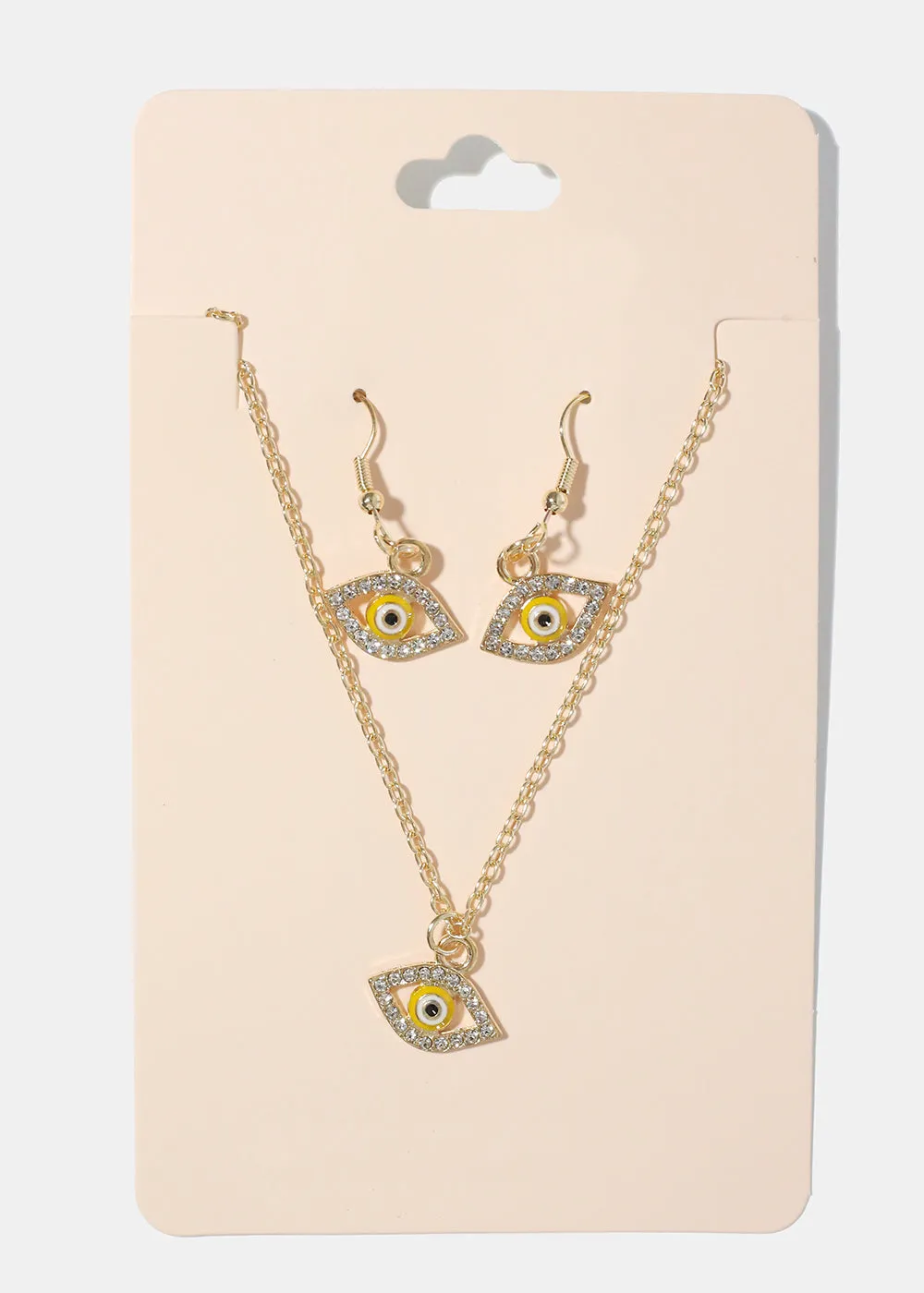 Evil Eye Necklace & Earring Set
