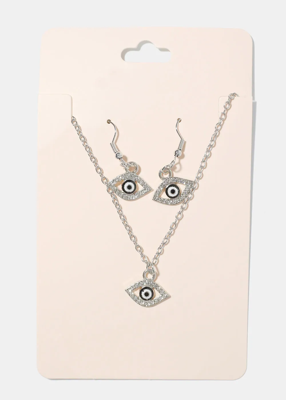 Evil Eye Necklace & Earring Set