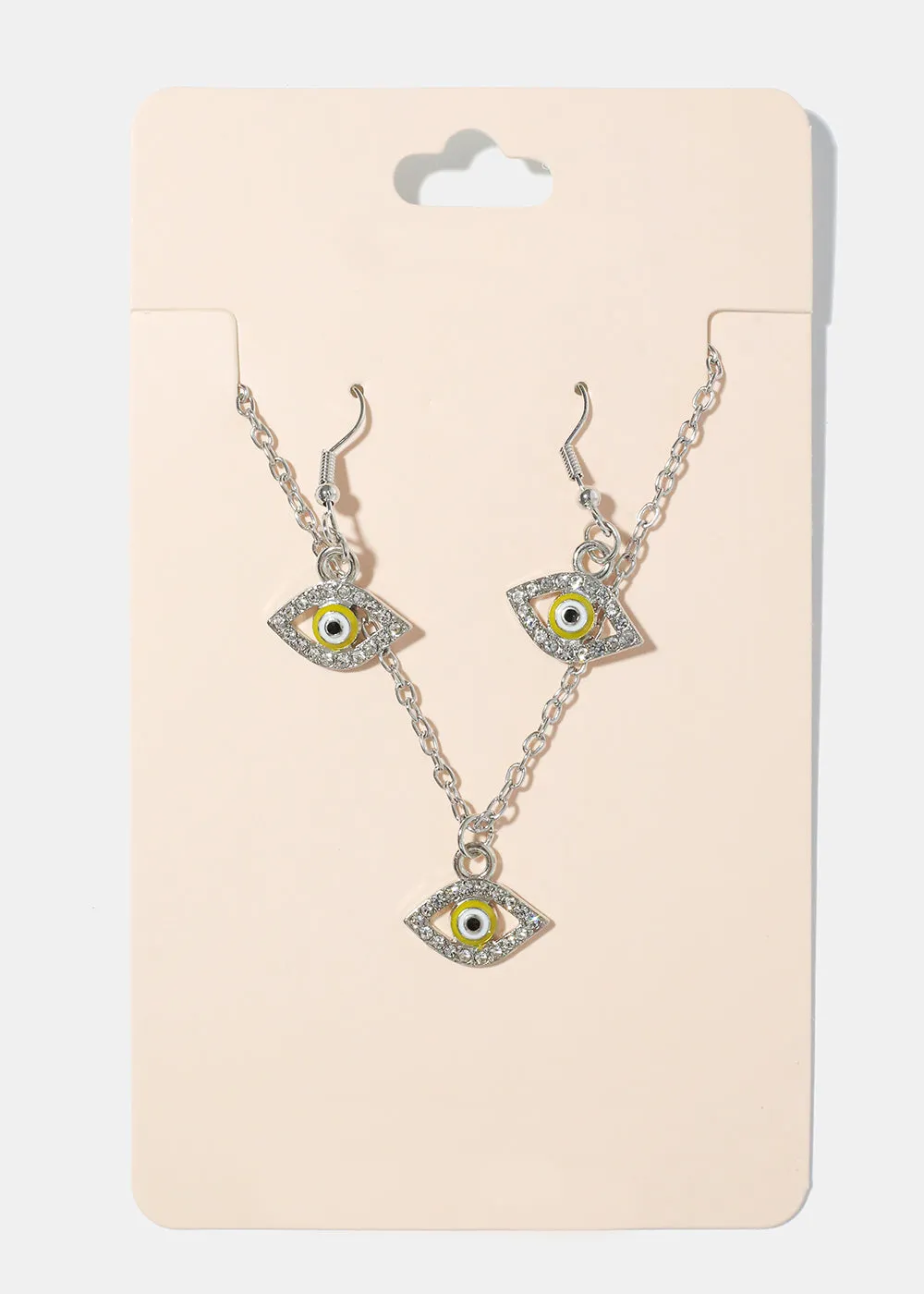Evil Eye Necklace & Earring Set