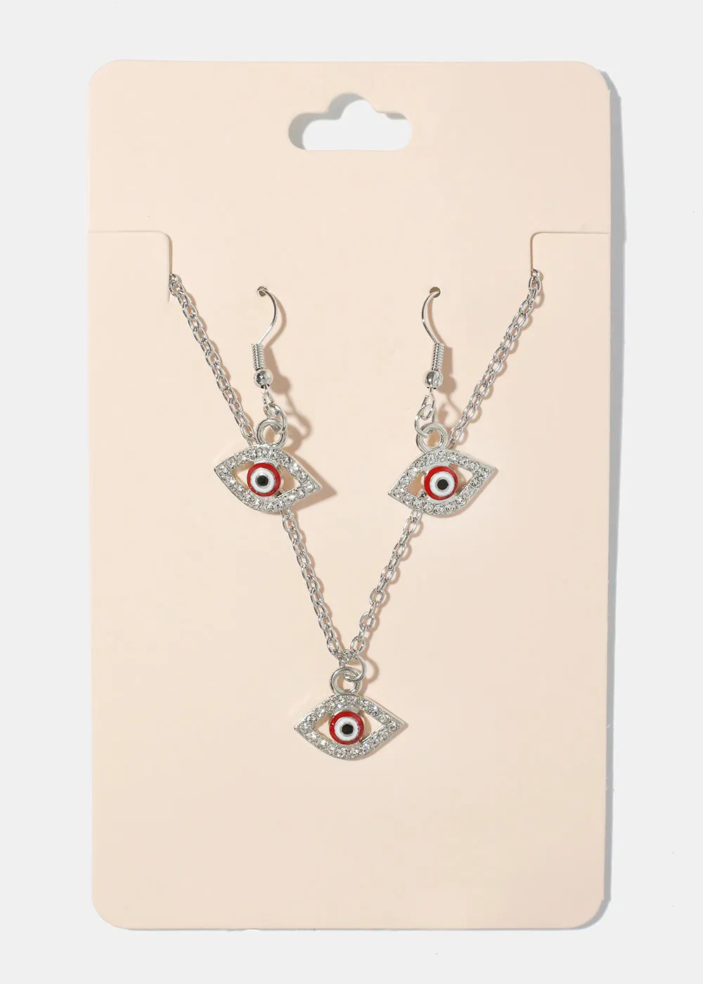 Evil Eye Necklace & Earring Set
