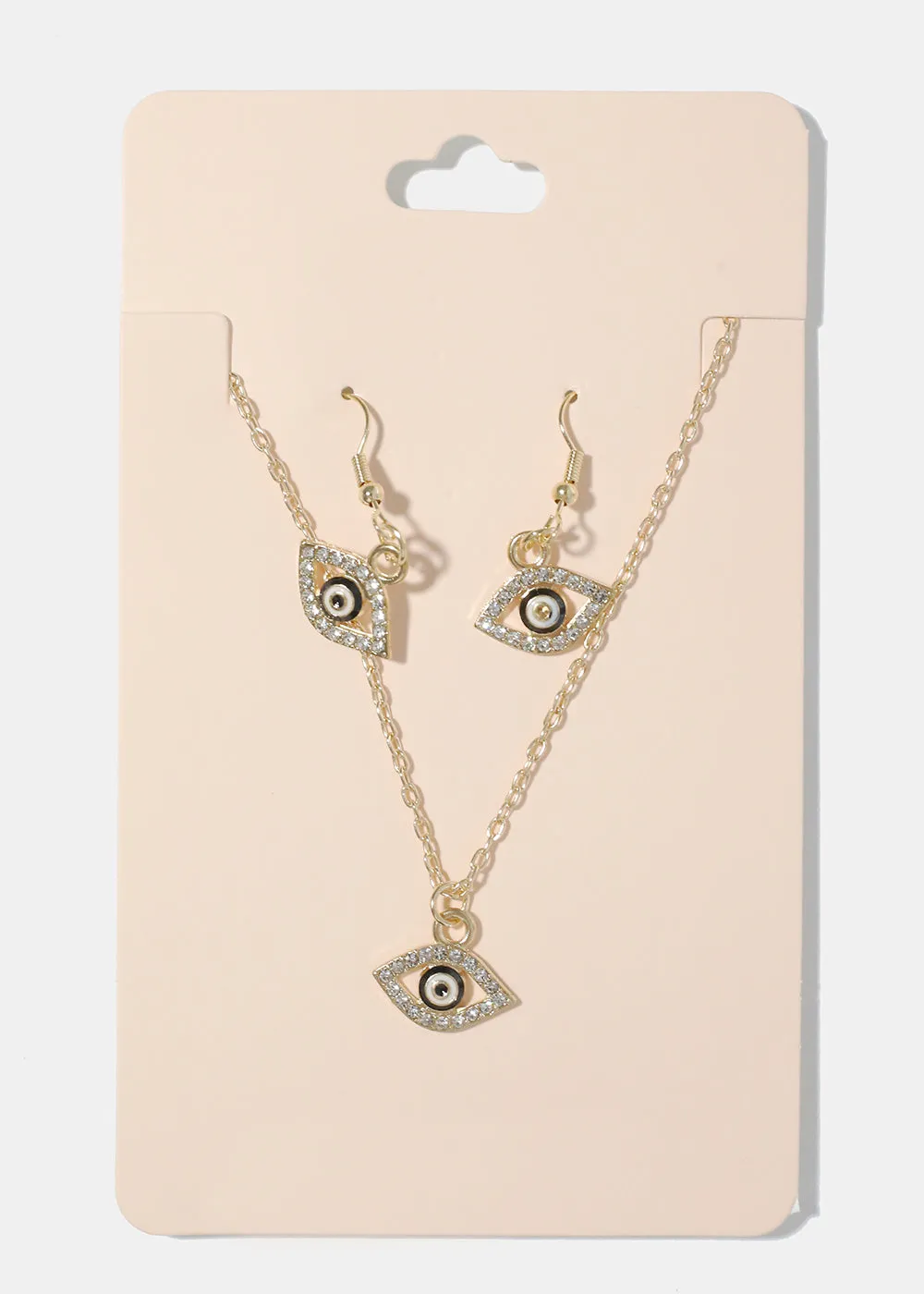 Evil Eye Necklace & Earring Set