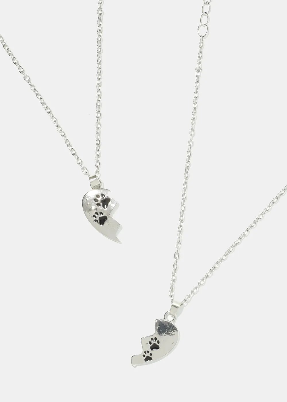 Friendship Heart Necklace with Paw Print