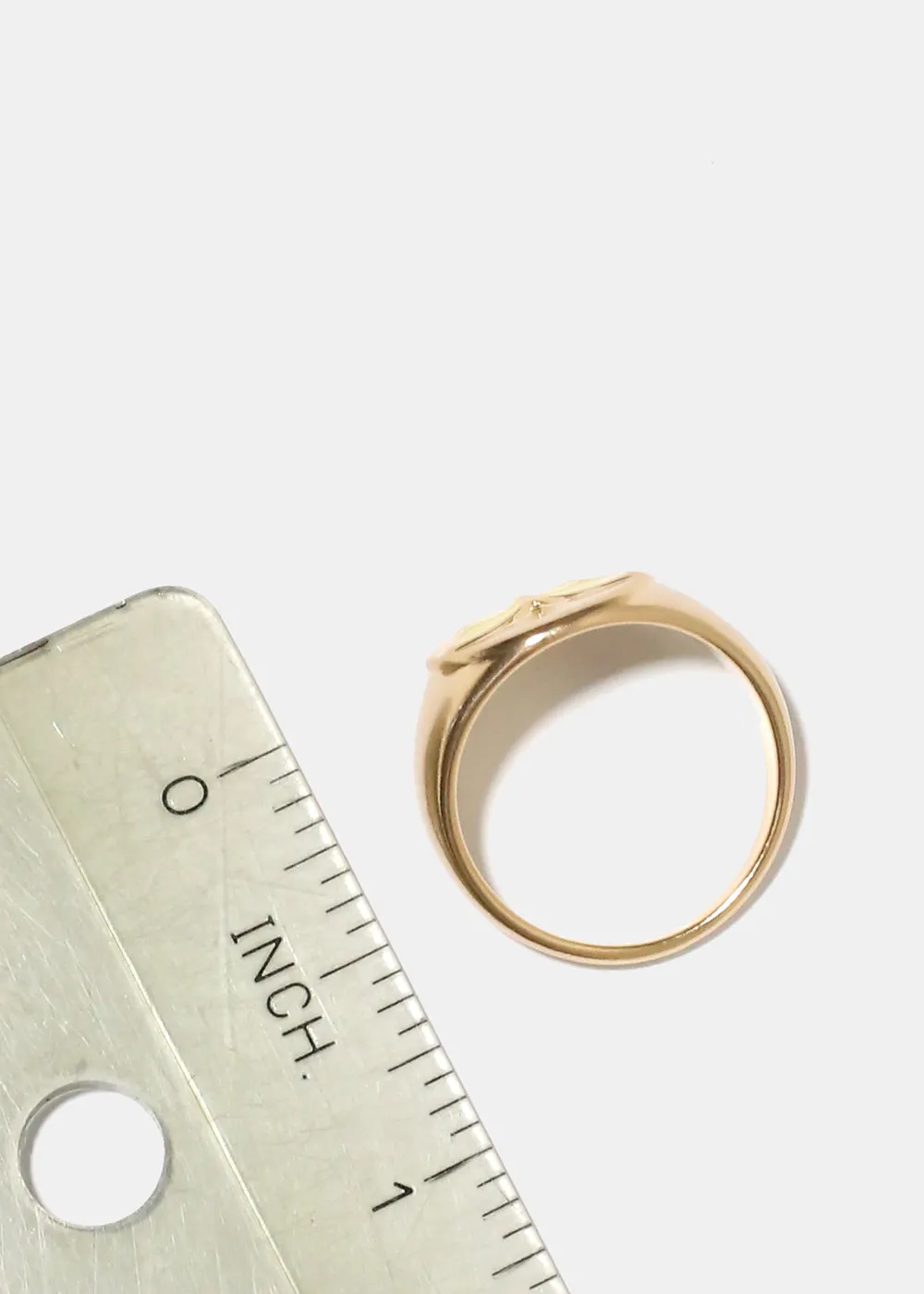 Gold Enamel Butterfly Ring
