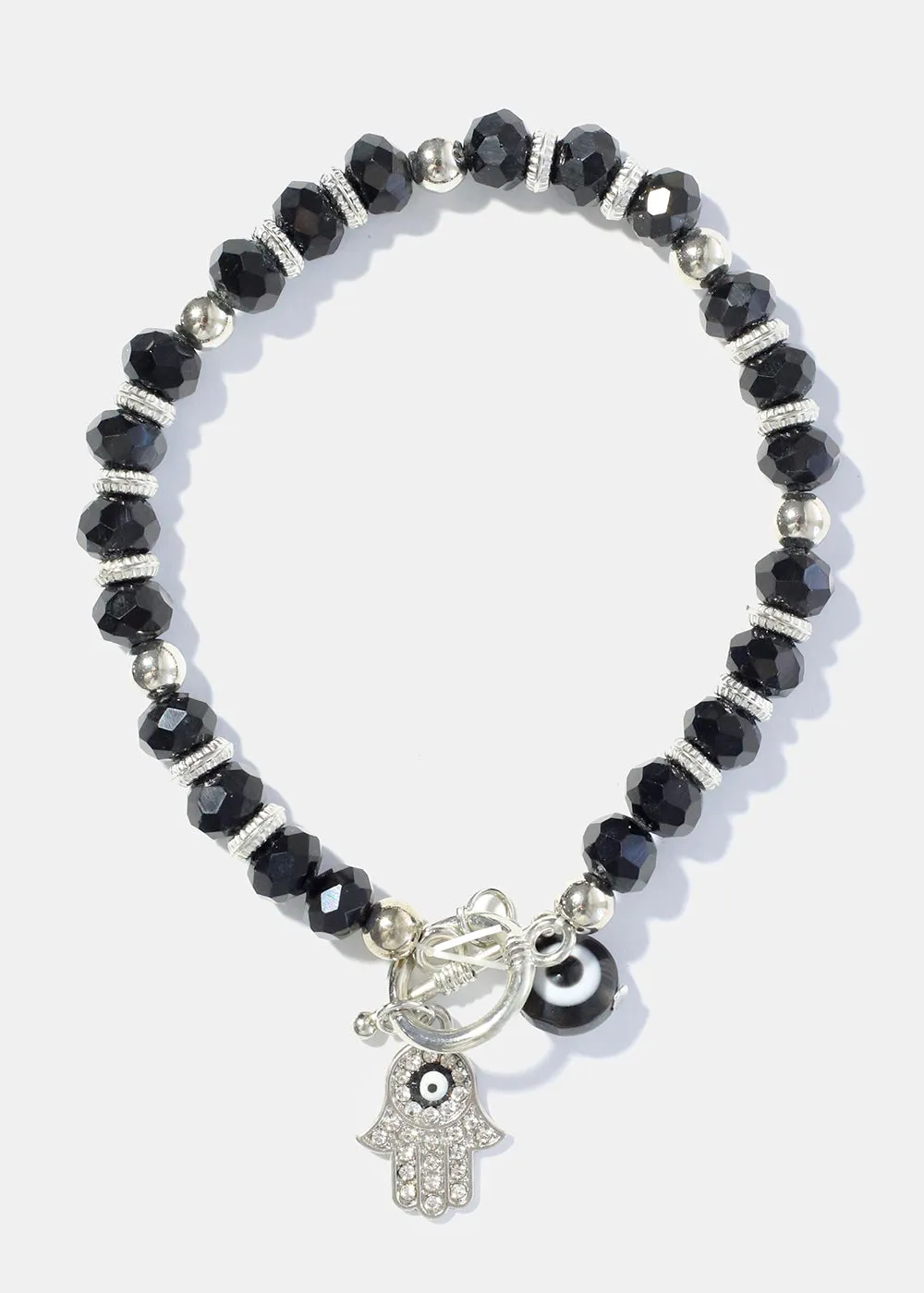 Hamsa Hand and Evil Eye Bead Bracelet