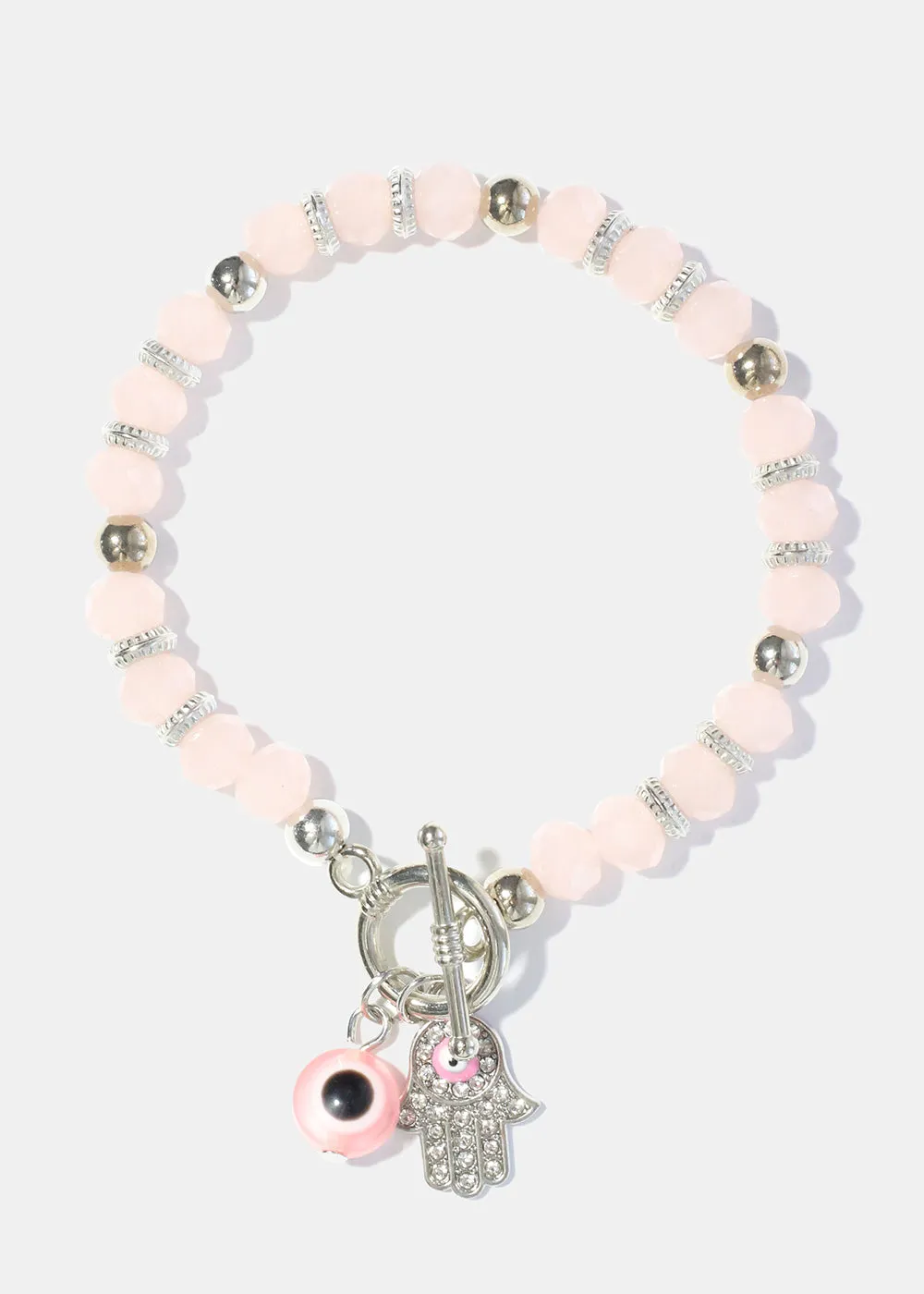 Hamsa Hand and Evil Eye Bead Bracelet