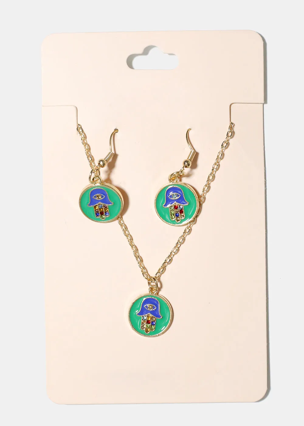 Hamsa Hand Pendant Necklace