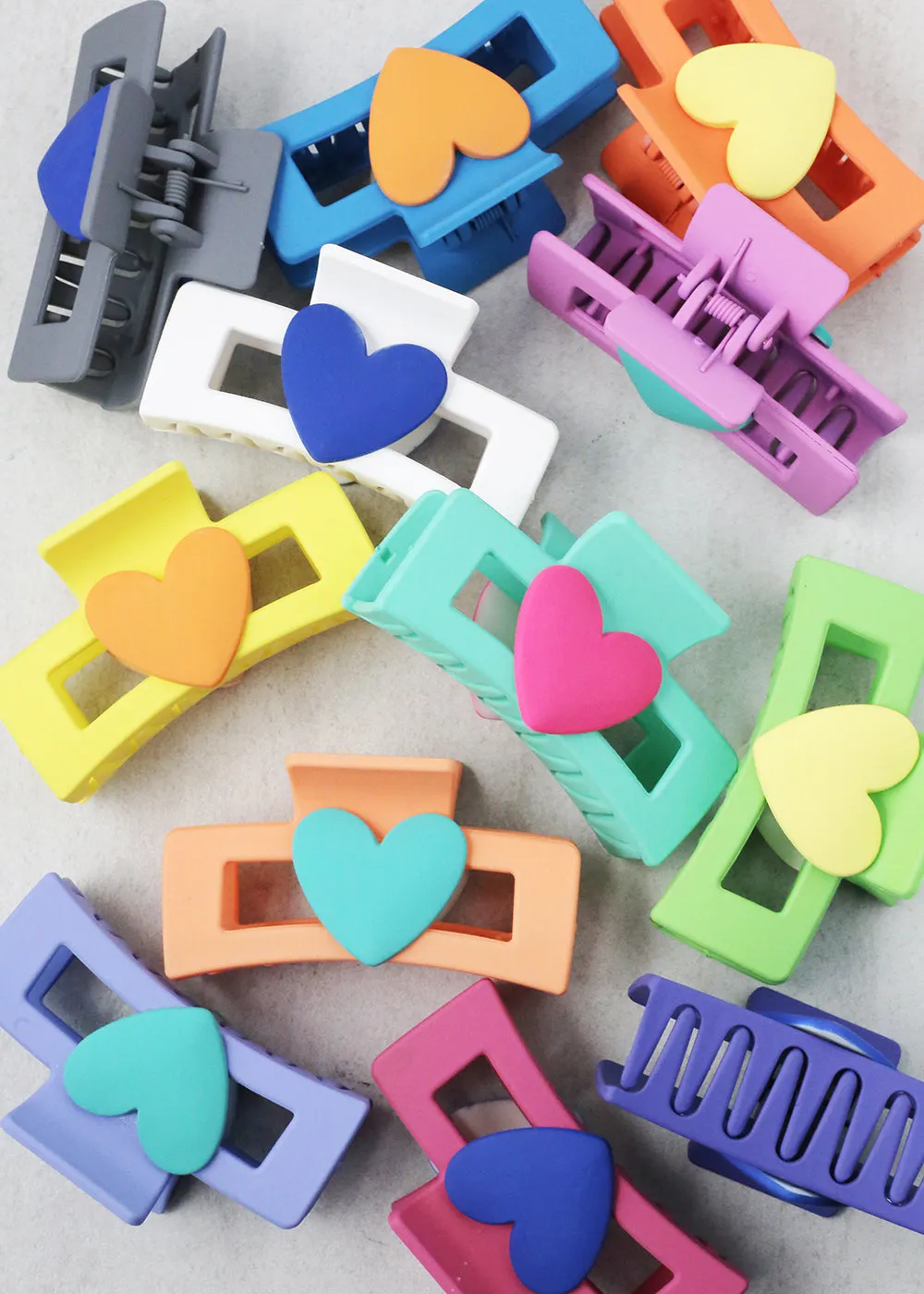 Heart Rectangular Jaw Clip
