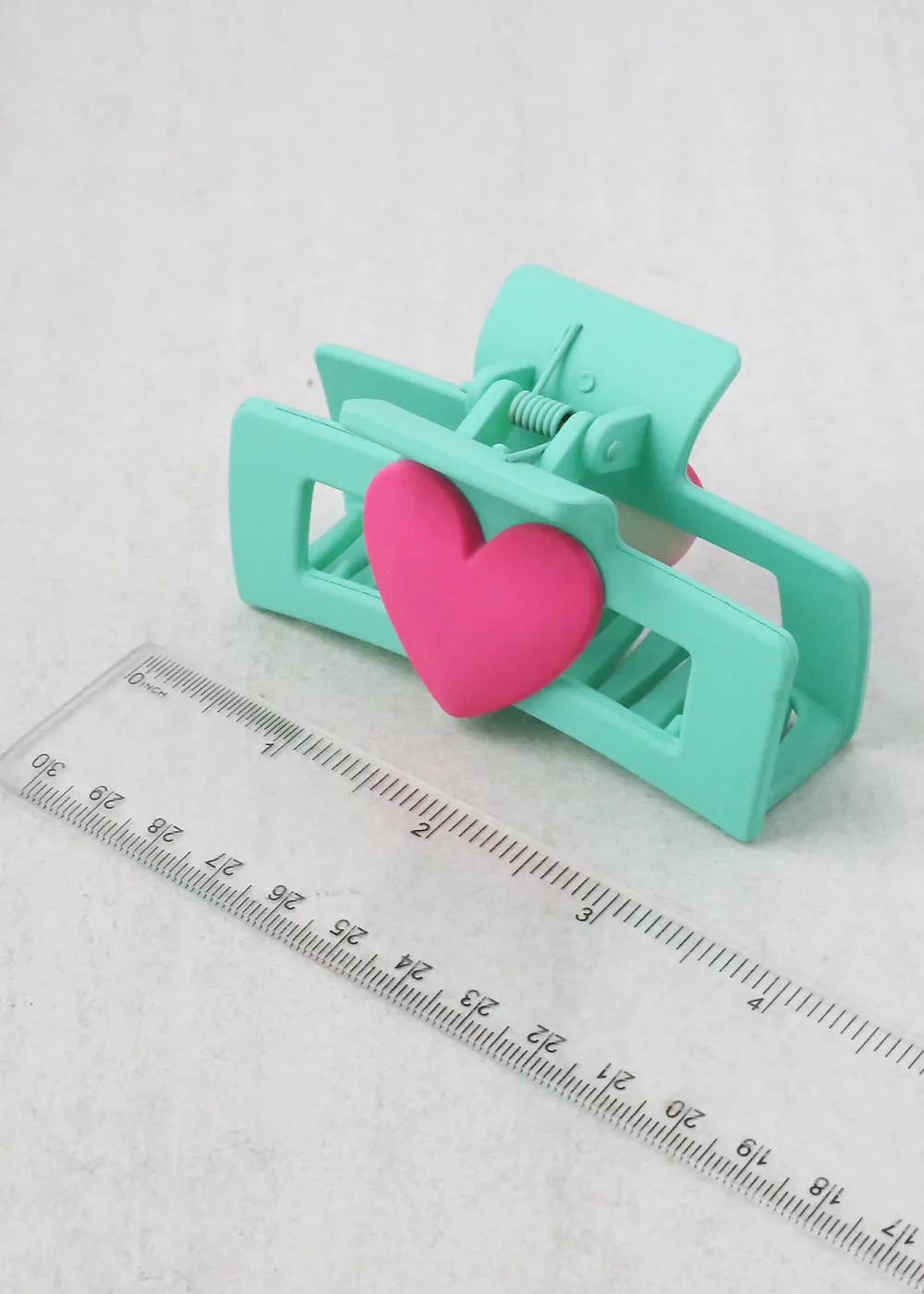 Heart Rectangular Jaw Clip