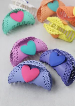 Heart Rounded Jaw Clip