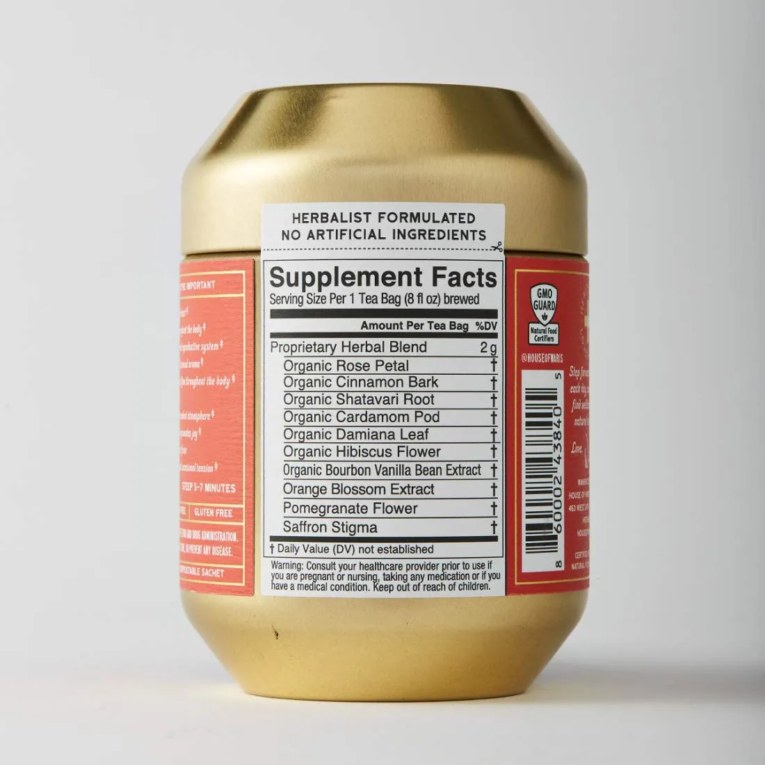 House of Waris Botanicals Love Conquers All Herbal Tea, GLUTEN FREE, VEGAN