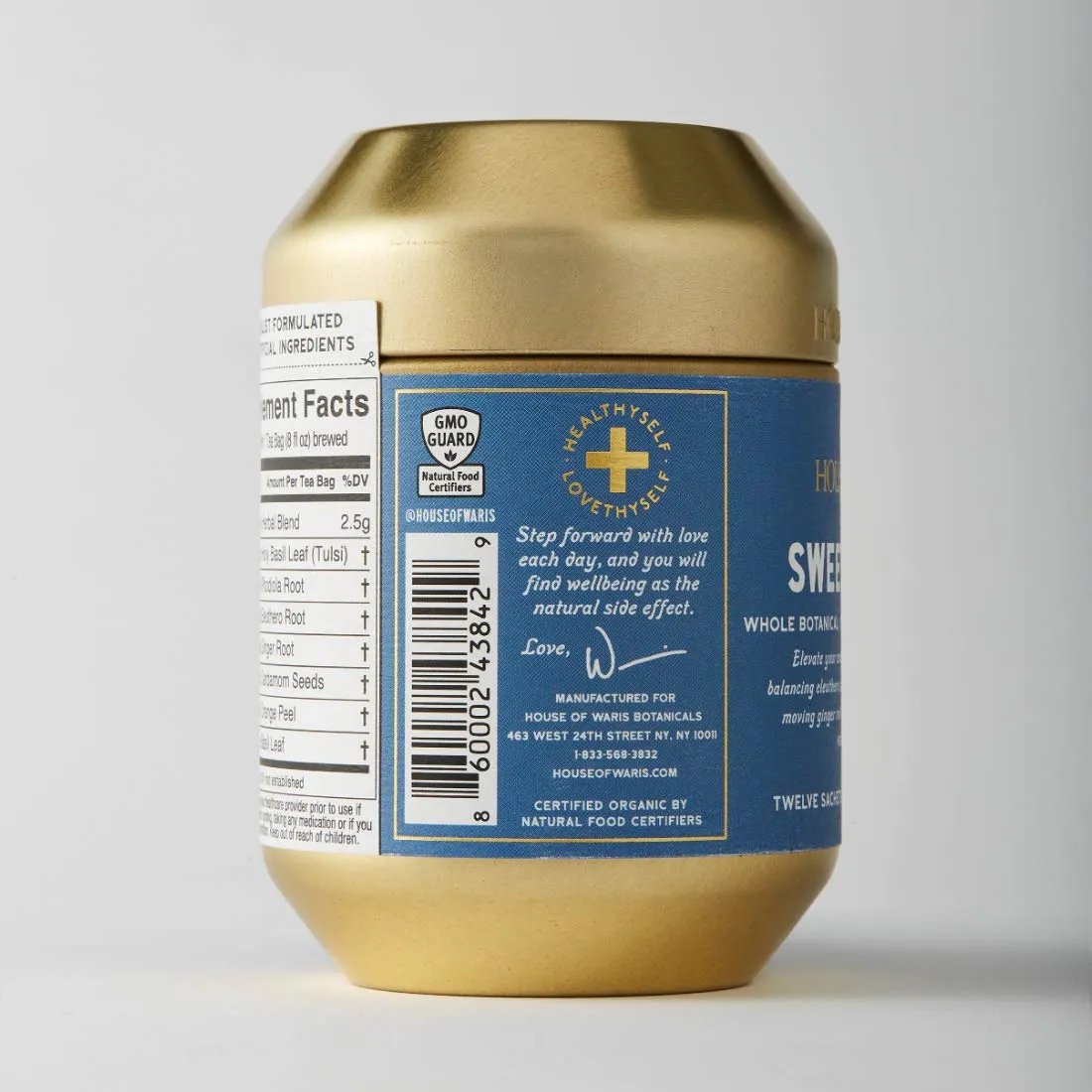 House of Waris Botanicals Sweet Clarity Herbal Tea, ORGANIC, GLUTEN FREE, VEGAN
