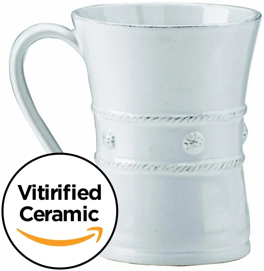 Juliska Berry & Thread 13 oz Coffee Mug, Whitewash (4)