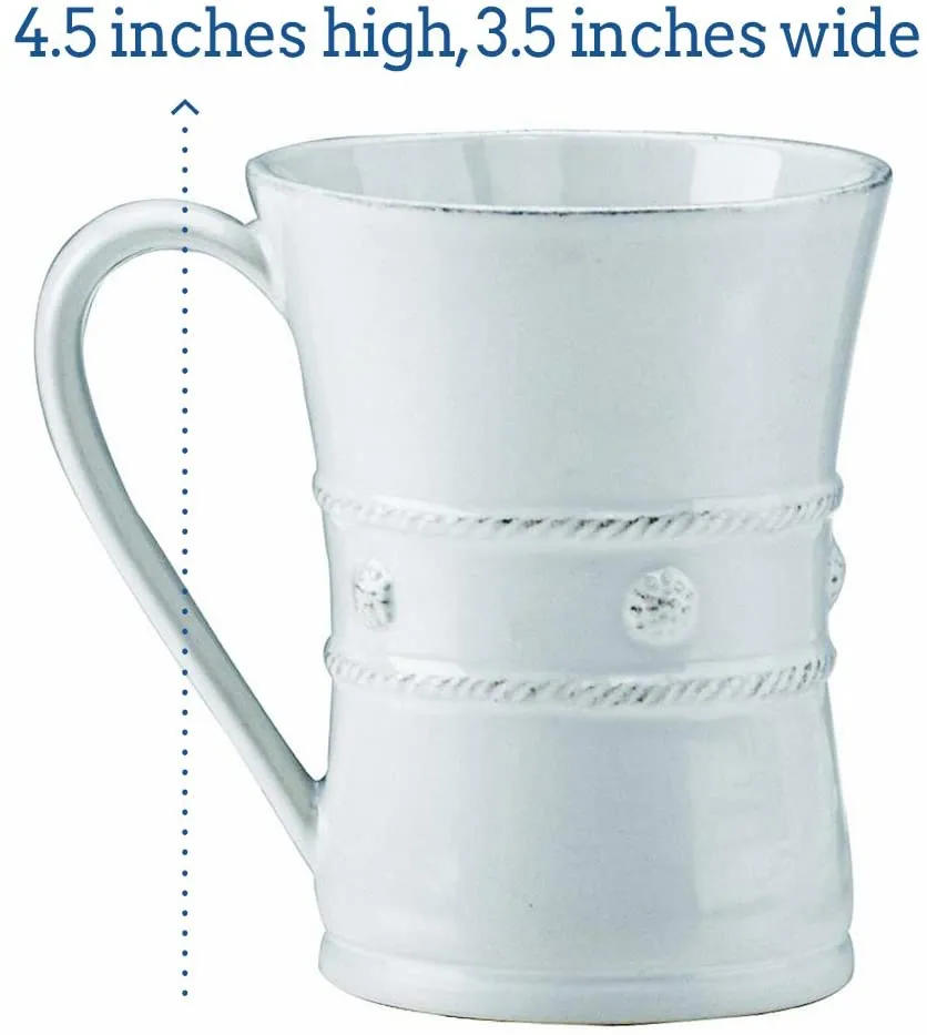 Juliska Berry & Thread 13 oz Coffee Mug, Whitewash (4)