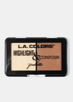 L.A. Colors Highlight & Contour Palette- Medium to Tan