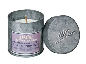 Le Chatelard French Scented Candle in Hand Made Tin, Vintage (Winter in Provence)