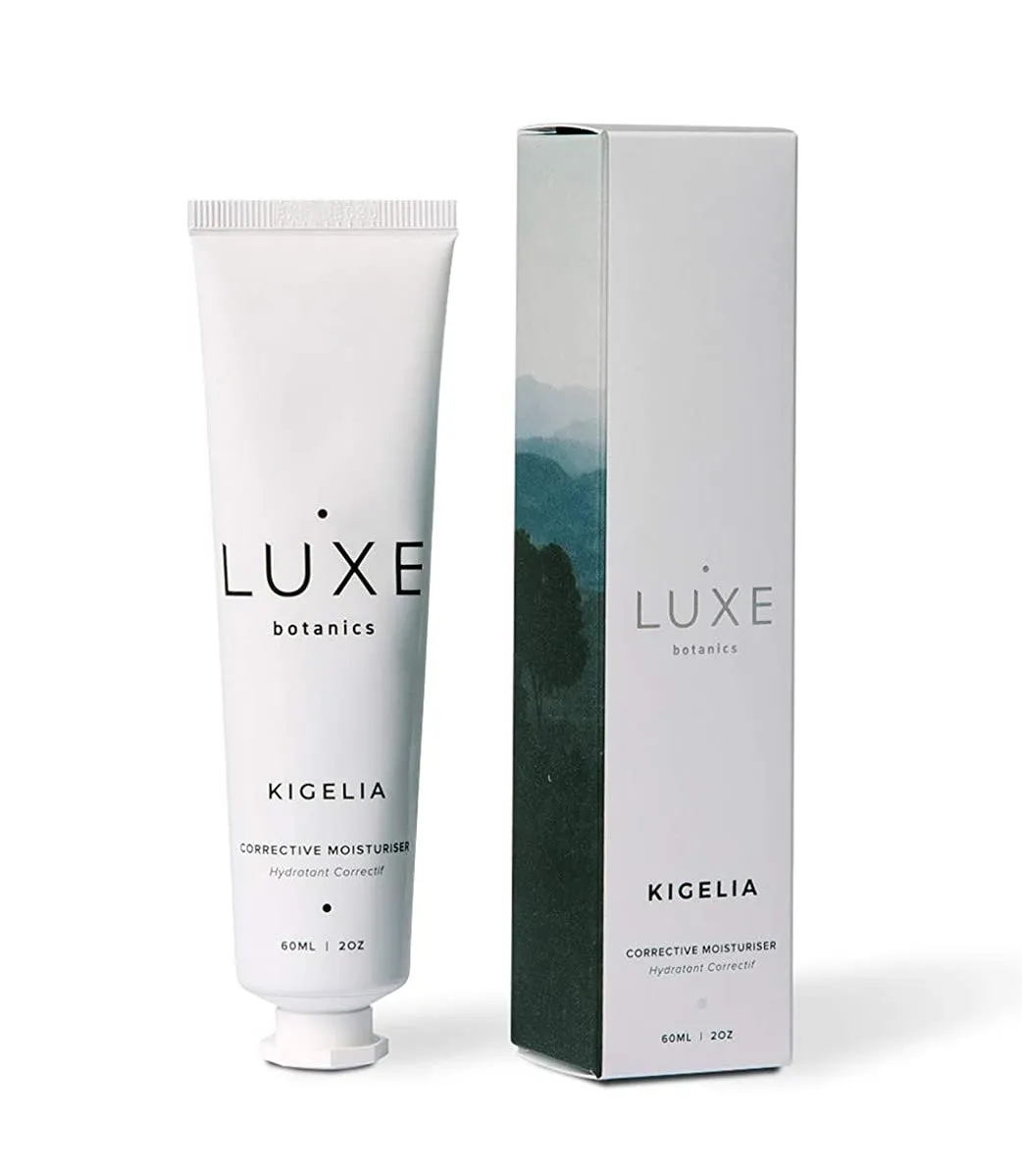 Luxe Botanics Kigelia Corrective Moisturizer - Address Blemish & Acne Prone Skin and Support Cell Regeneration - Organic Kiglelia Africana, Vitamin C & Antioxidant Rich Gel (2oz)