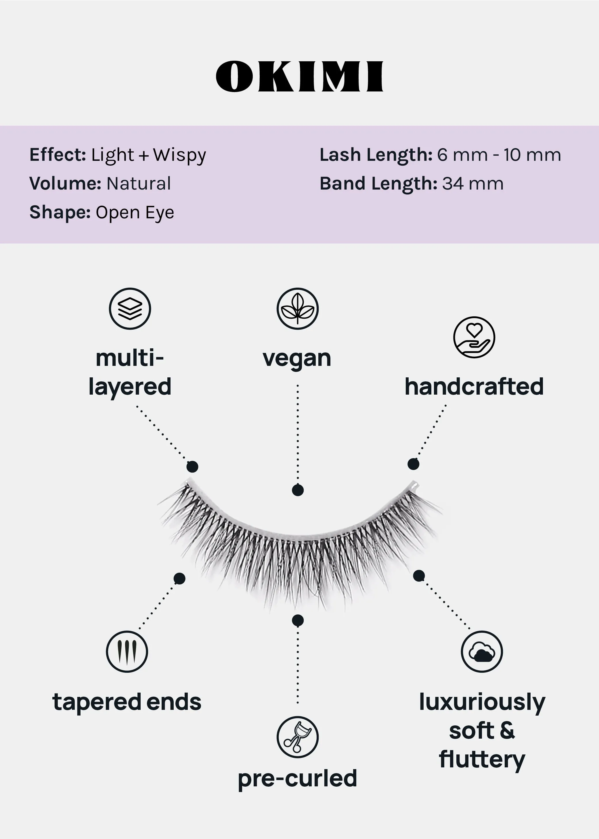Magical Girl Light Eyelashes  Okimi