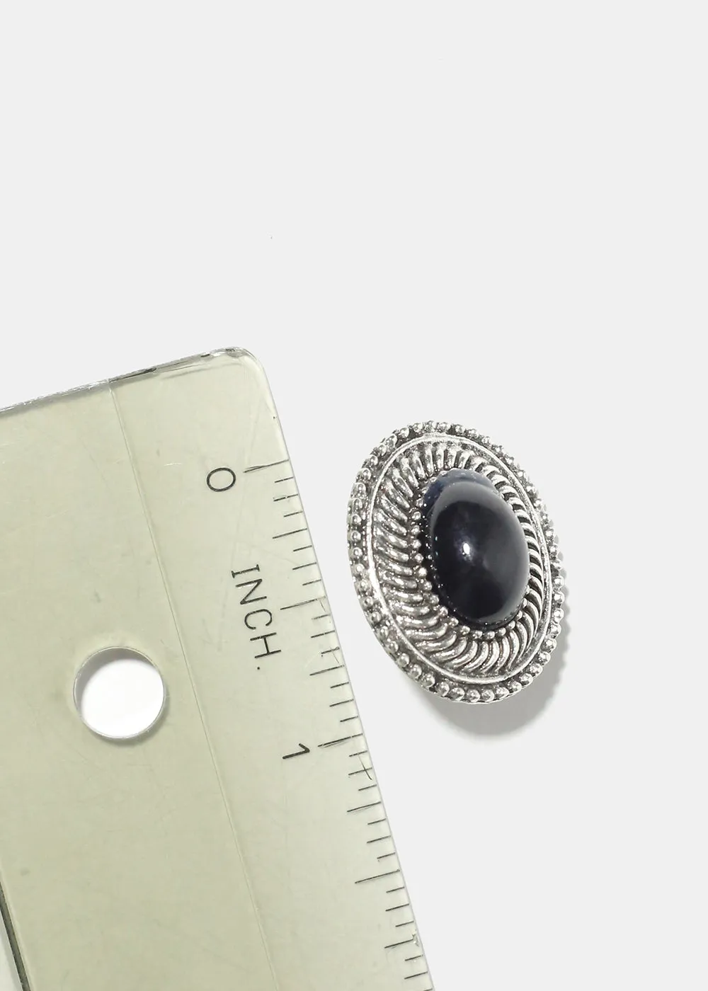 Marble Oval Clip On Earrings