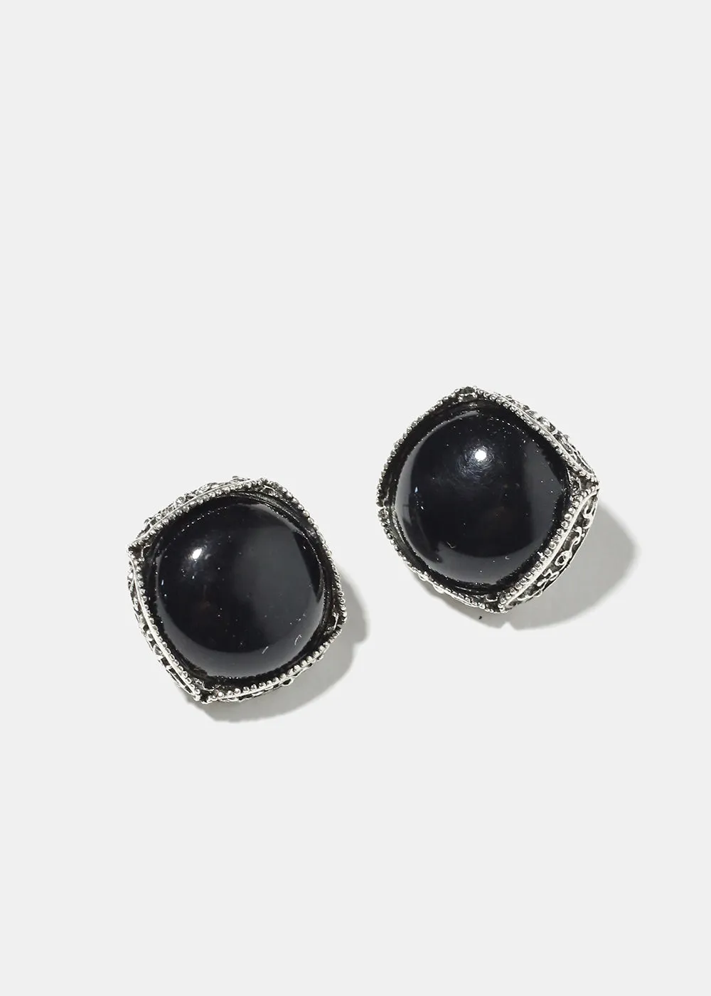 Marbled Square Earrings