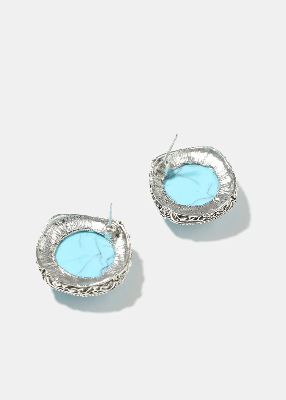 Marbled Square Earrings