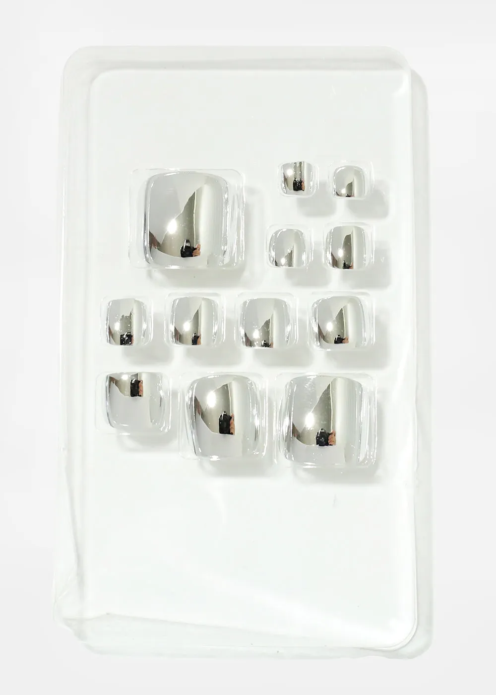Metallic Square Tip Press On Nails