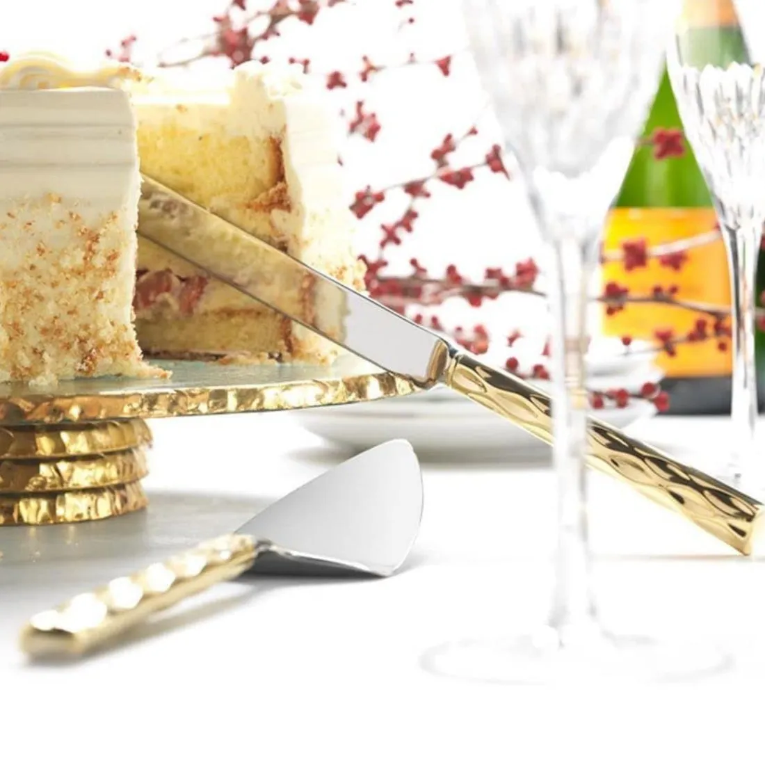 Michael Wainwright Truro Gold Cake Knife and Server Set