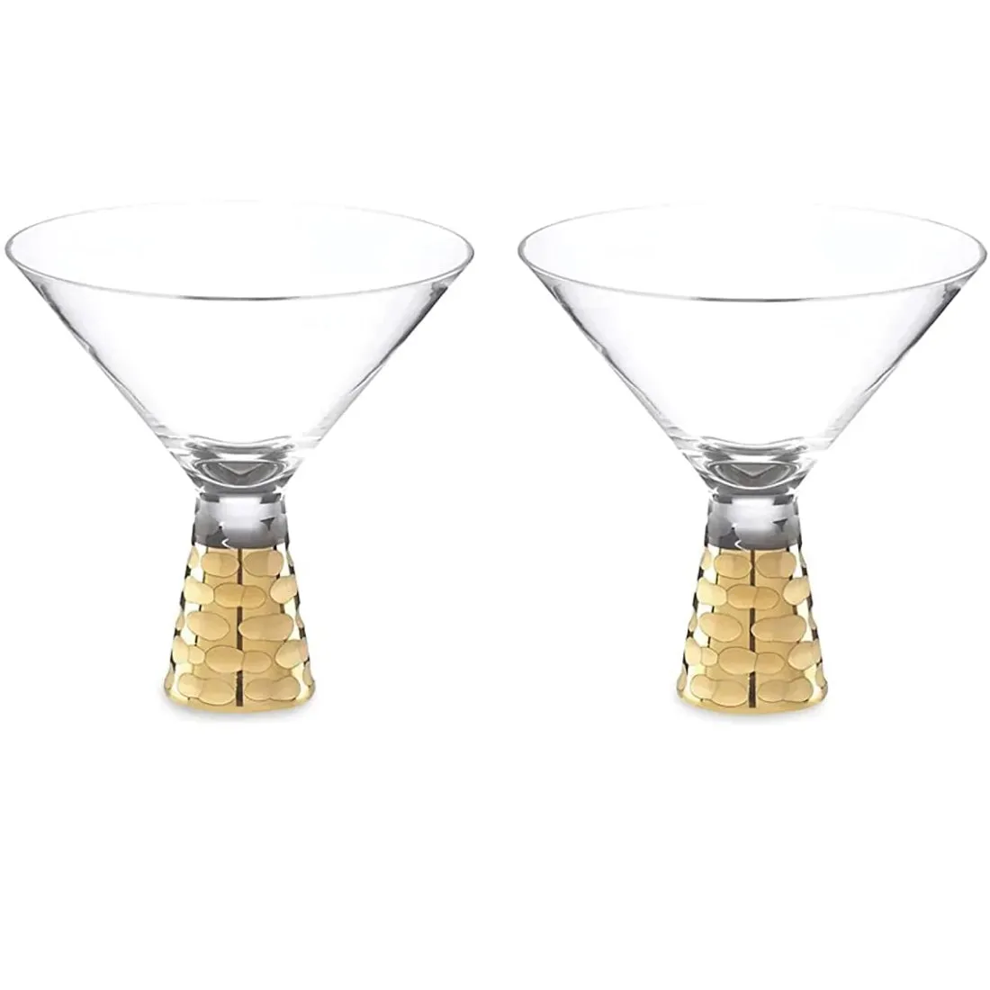 Michael Wainwright Truro Gold Martini Glasses Set of 2, 5-Inch