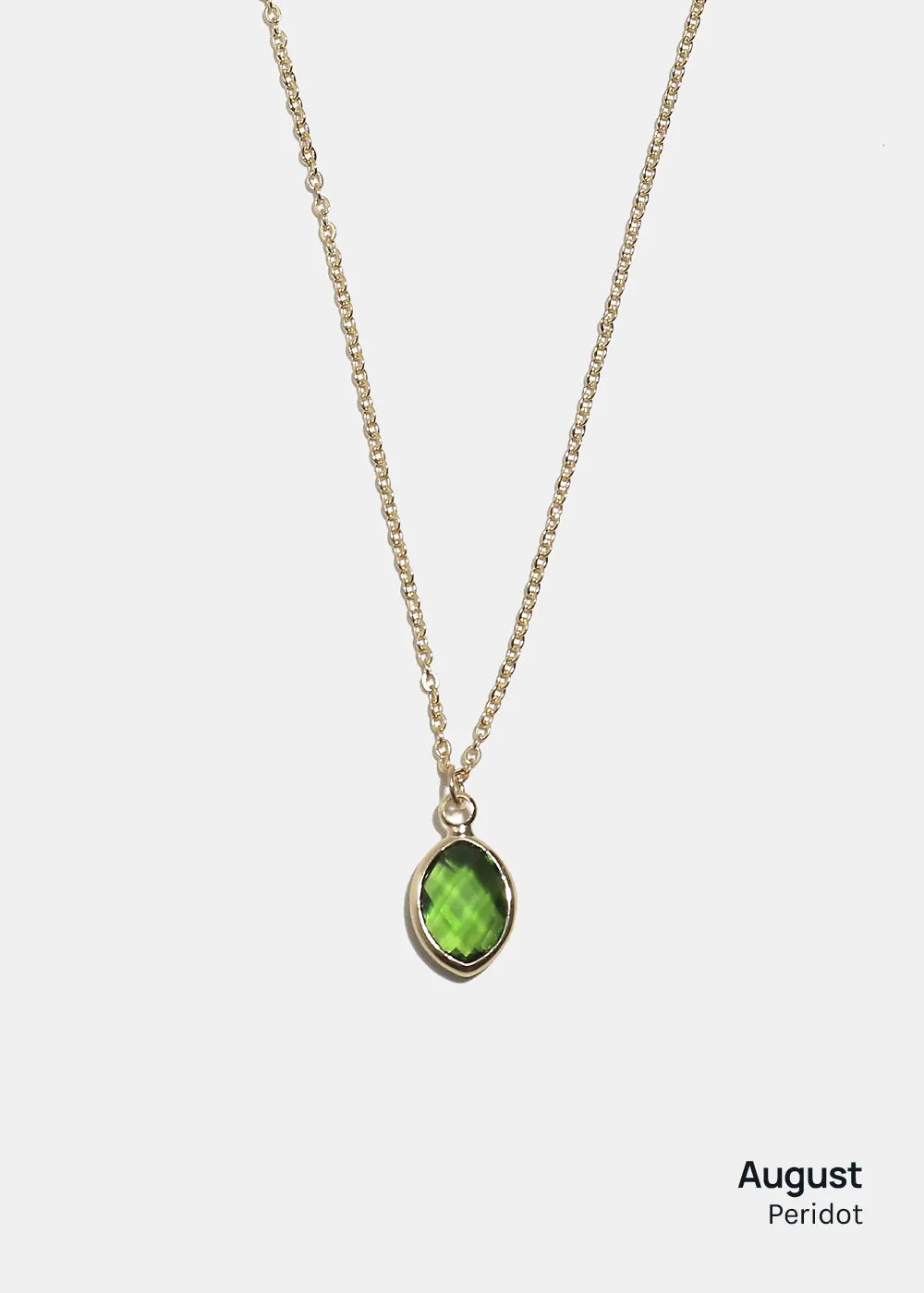 Miss A Birthstone Necklace - Oval
