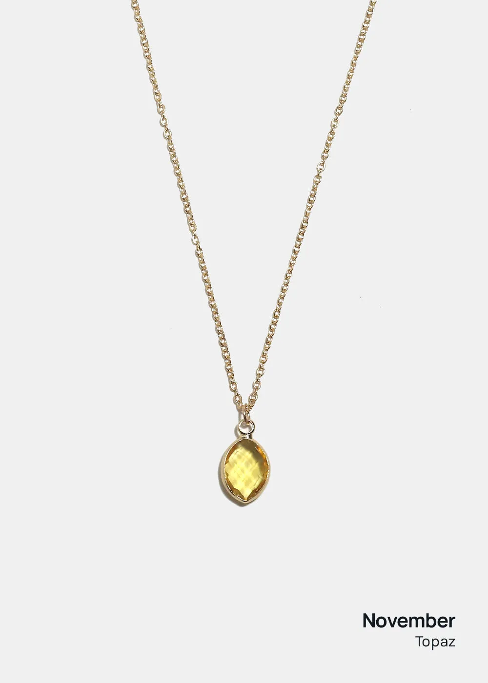 Miss A Birthstone Necklace - Oval
