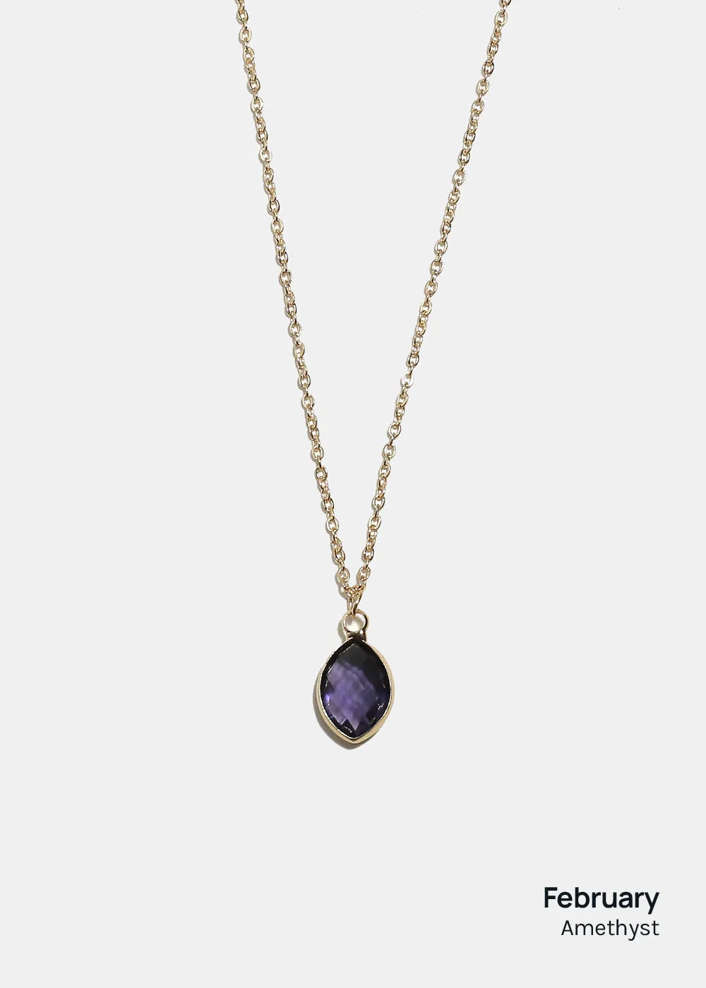 Miss A Birthstone Necklace - Oval