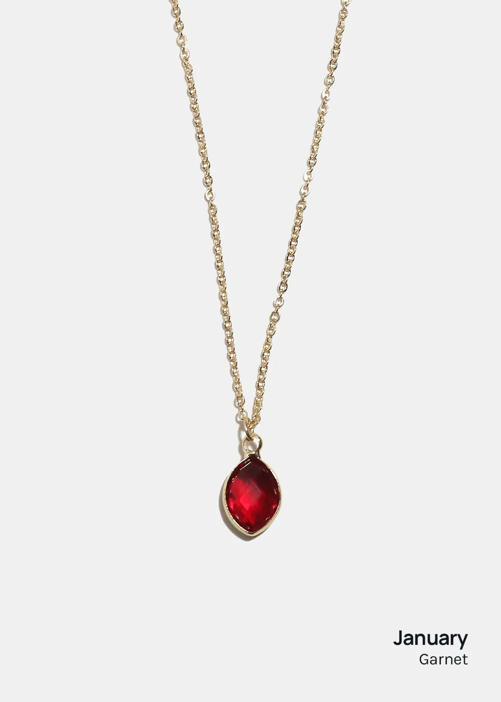 Miss A Birthstone Necklace - Oval