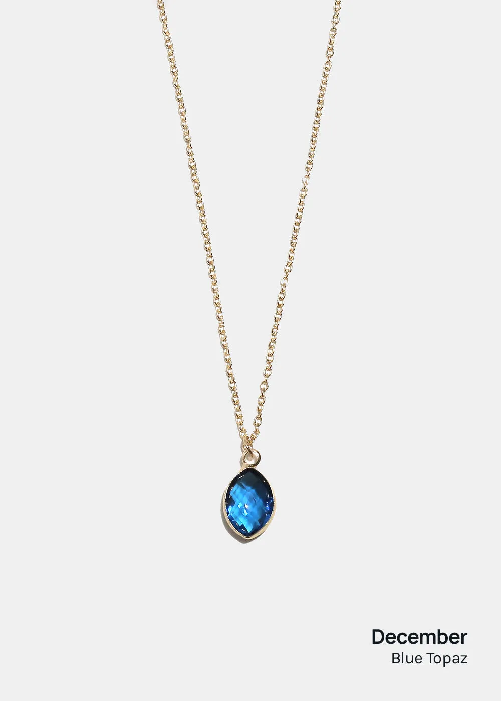 Miss A Birthstone Necklace - Oval
