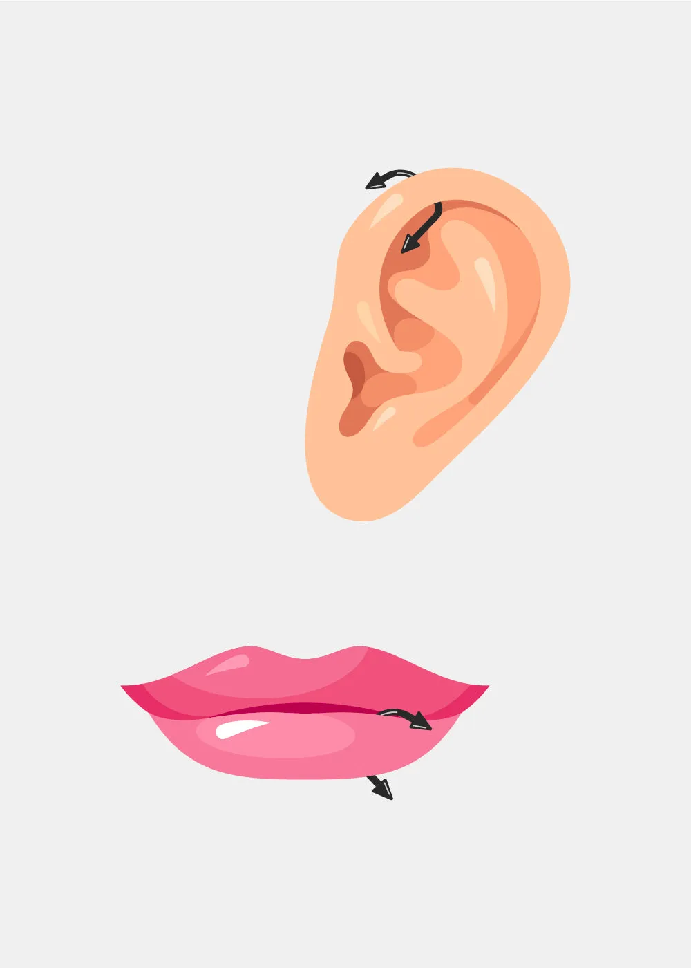 Miss A Body Jewelry - Spiked C-Shaped Barbell Monroe