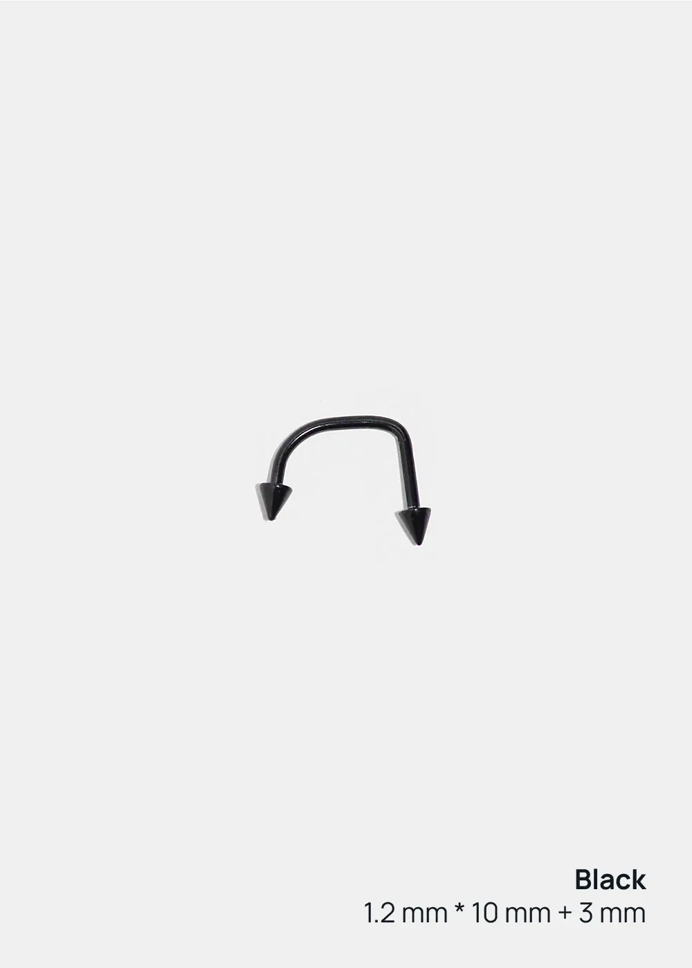 Miss A Body Jewelry - Spiked C-Shaped Barbell Monroe