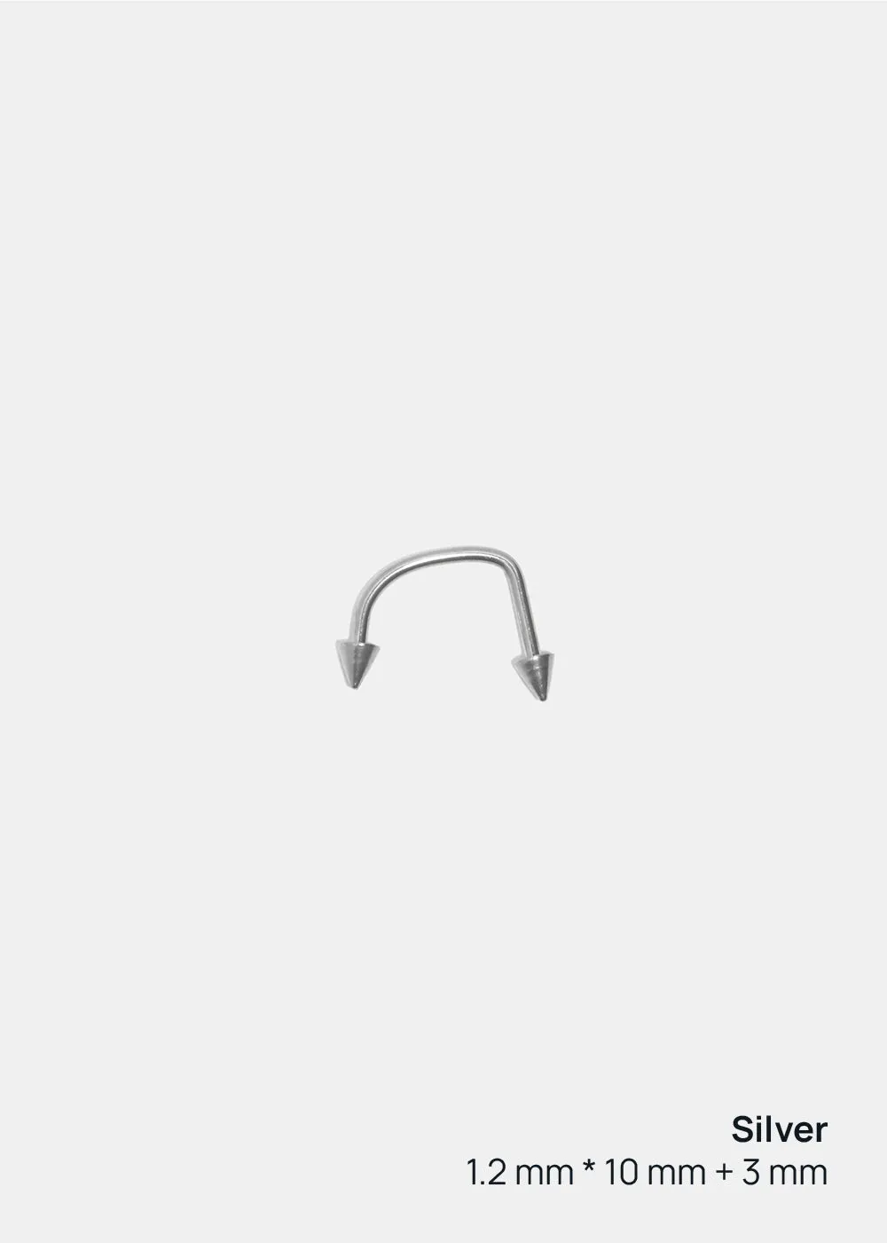 Miss A Body Jewelry - Spiked C-Shaped Barbell Monroe