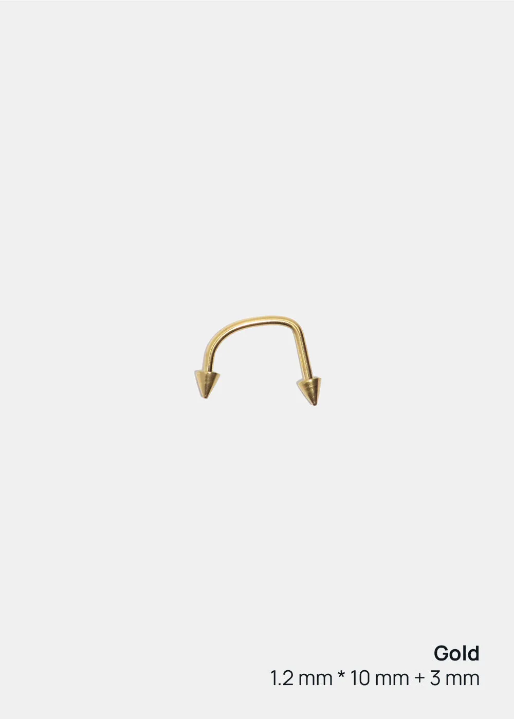 Miss A Body Jewelry - Spiked C-Shaped Barbell Monroe