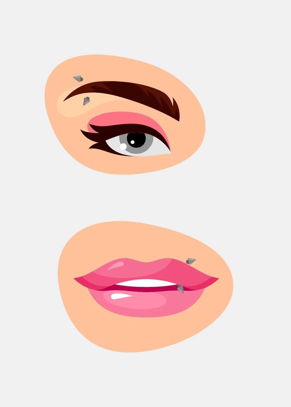 Miss A Body Jewelry - Spiked Labret Lip Stud