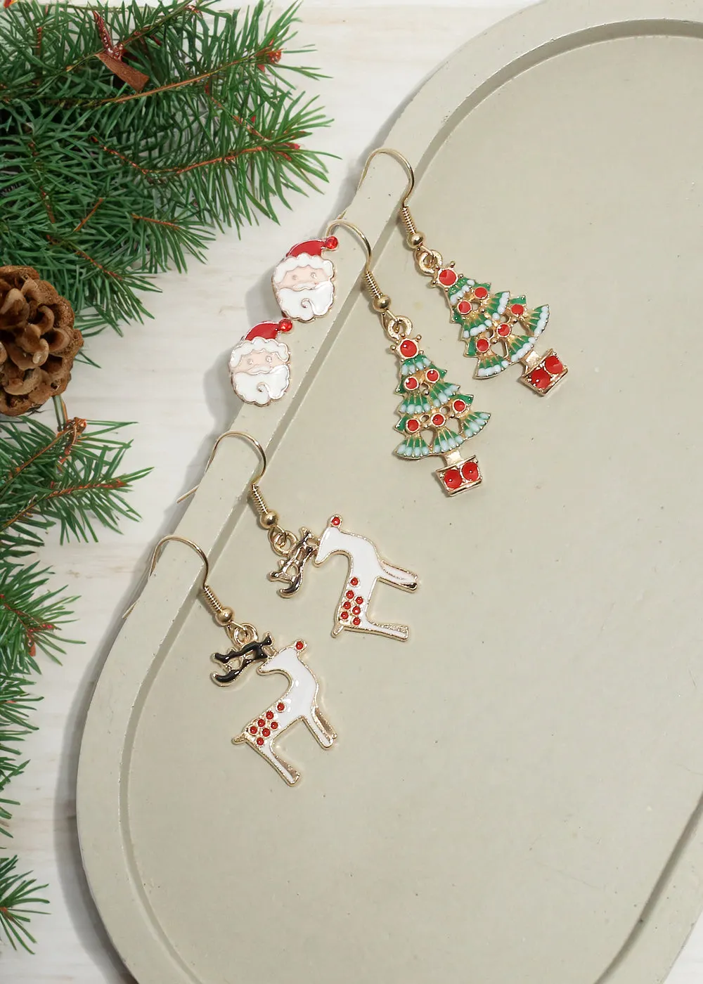 Miss A Christmas Earrings - Christmas Tree