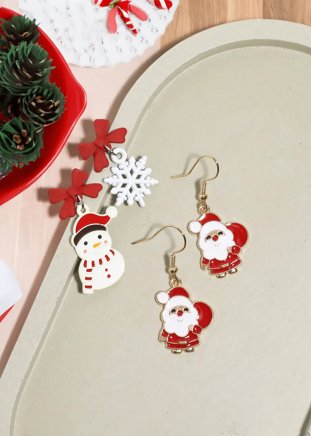 Miss A Christmas Earrings - Santa