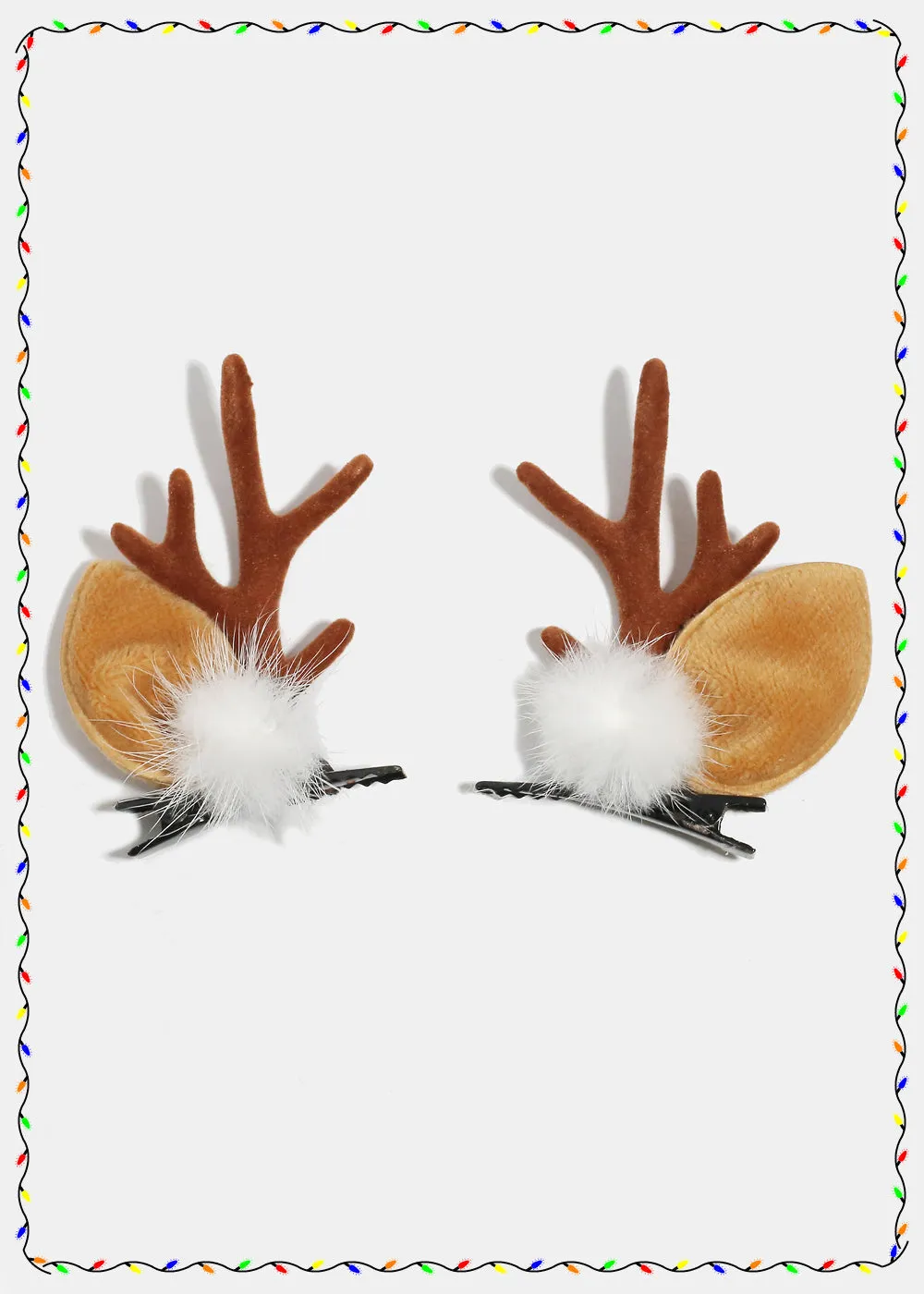 Miss A Christmas Hair Clips - Fur Antlers