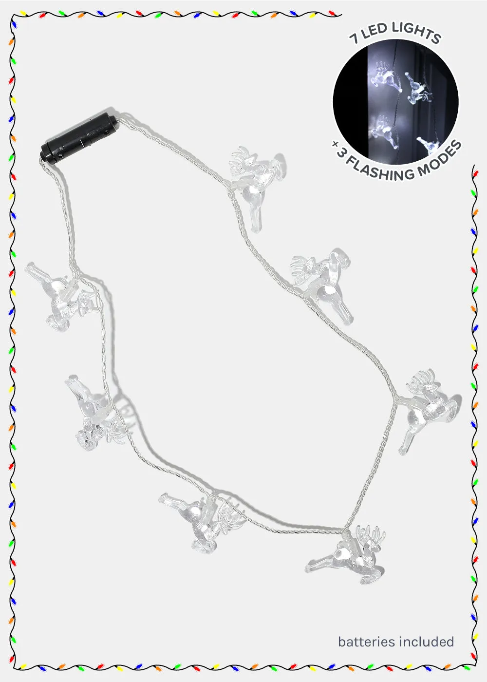 Miss A Christmas Light-Up Necklace Reindeer