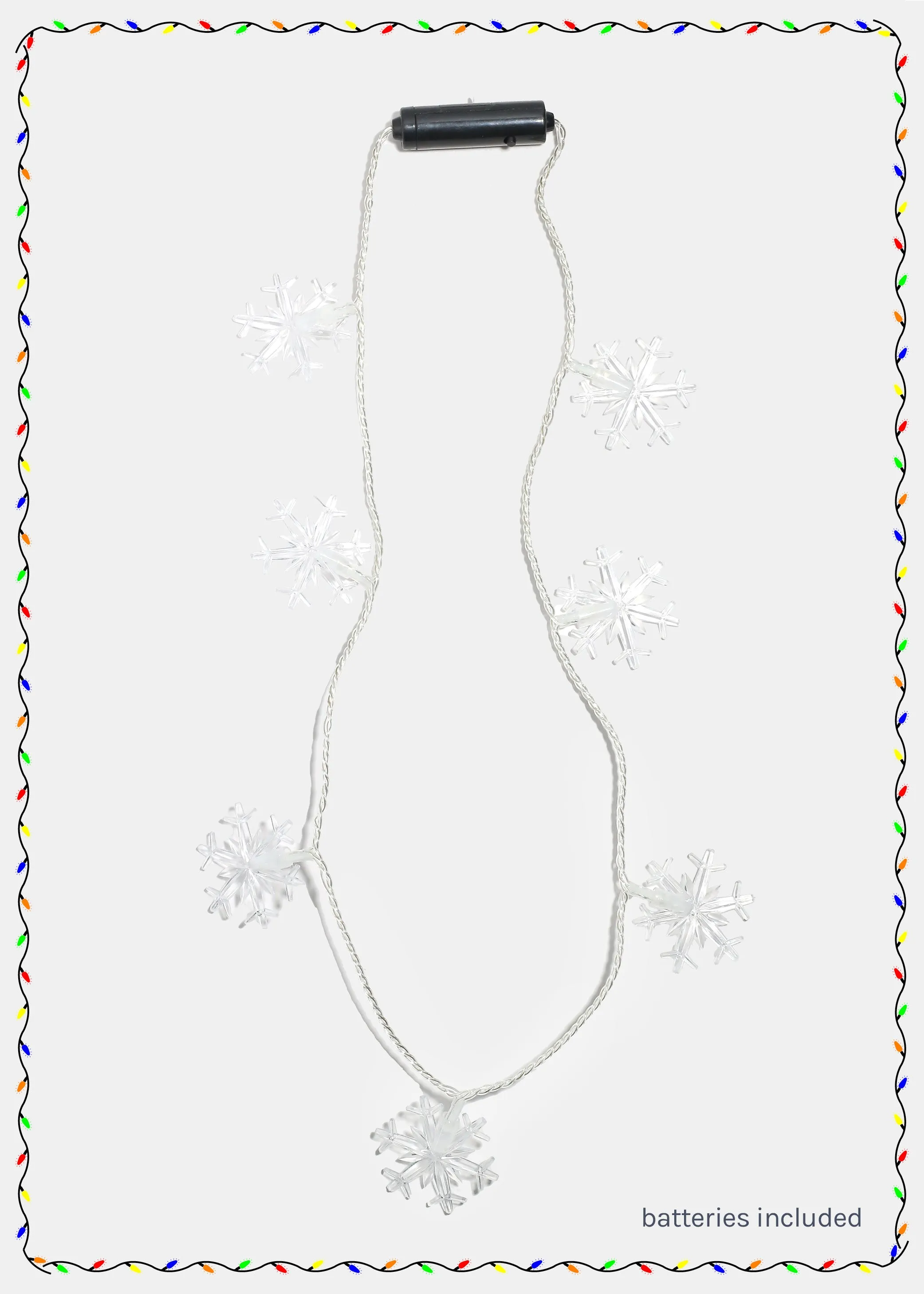 Miss A Christmas Light-Up Necklace Snowflakes